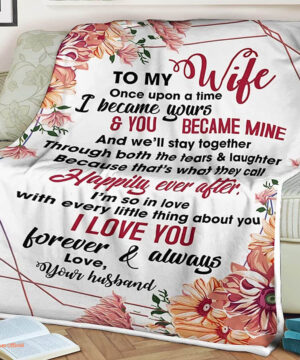 To My Wife Love Your Husband Quilt Blanket Valentines Customized Name - Super King - Ettee