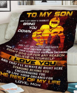 Football To My Son The Rest Of My Life Blanket Gift For Son From Mom Birthday - Super King - Ettee