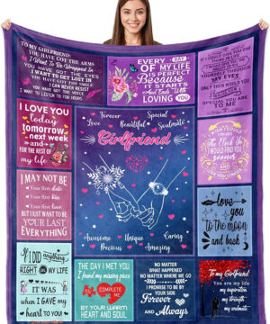 I Love You For Gilfriend Quilt Blanket. Foldable And Compact - Super King - Ettee