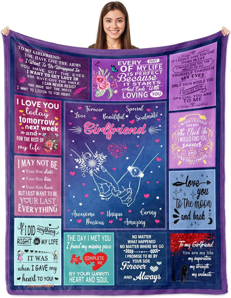 I Love You For Gilfriend Quilt Blanket. Foldable And Compact - Super King - Ettee