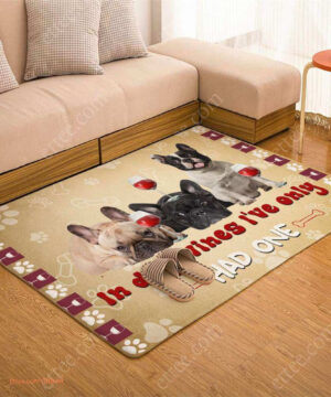 French Bulldog & Wine Rug. In Dog Wines I've Only Had One - Ettee - bat ears