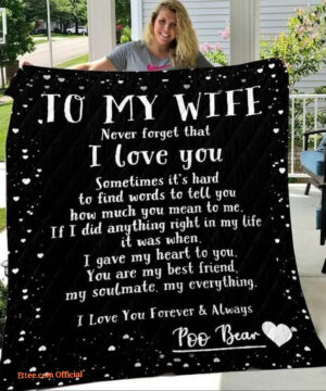 From Husband To My Wife Never Forget That I Love You Quilt Meaningful Gifts For Mom Great - Super King - Ettee