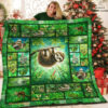Funny Sloth Wild Animal Nature Lovers Cute Green Quilt Blanket. Foldable And Compact - Super King - Ettee