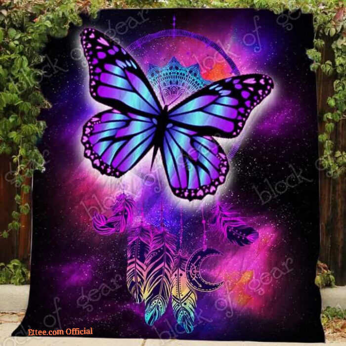 Galaxy Butterfly Dreamcatcher Quilt Blanket - Super King - Ettee