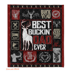 Gift For Father Blanket Deer Hunting Best Buckin - Super King - Ettee