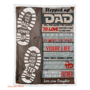 Gift For Father Blanket Stepdad Blanket From Stepdaughteret - Super King - Ettee