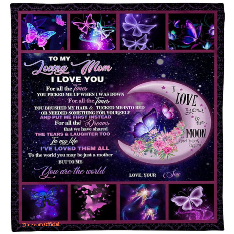 Gift For Mother I Love You For All The Times Quilt Blanket. Foldable And Compact - Super King - Ettee