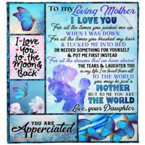 Gift For Mother Quilt Blanket I Love You. Light And Durable. Soft To Touch - Super King - Ettee