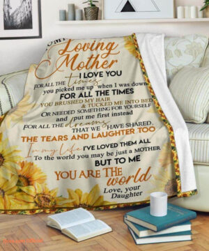 To My Loving Mom Sunflower I Love You For The All Times Quilt Blanket - Super King - Ettee