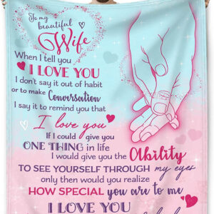 To My Beautiful Wife Quilt Blanket From Husband Valentine's Day - Super King - Ettee