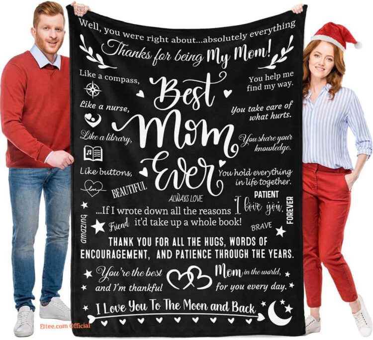 Gifts for Mom.Best Mom Ever Gifts.Mom Birthday Gifts from Daughter Son Quilt Blanket - Super King - Ettee
