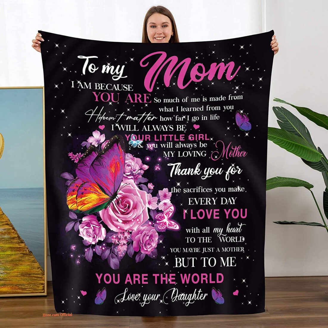 Gifts for mom.christmas birthday gifts for mom from daughter.mother daughters blankets - super king