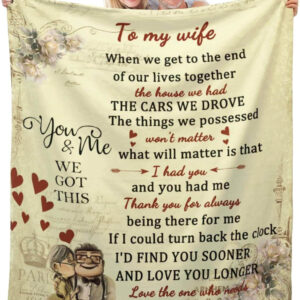 To My Wife Quilt Blanket. Lightweight And Smooth Comfort. Foldable And Compact - Super King - Ettee