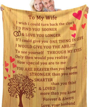 Valentine To My Wife Quilt Blanket - Lightweight, Soft & Durable - Super King - Ettee