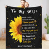 To My Wife Quilt Blanket From Husband Romantic Wedding Valentine - Super King - Ettee