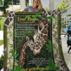 Giraffe To My Mom From Daughter Son Love You Forever Quilt Blanket Great - Super King - Ettee