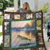 Go Fishing On The Lake Quilt Blanket Great Customized Blanket Gifts - Super King - Ettee