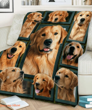 Golden Retriever Beauty Quilt Blanket. Lightweight And Smooth Comfort - Super King - Ettee