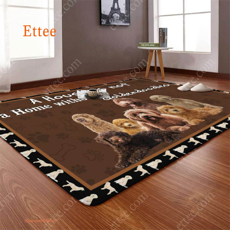 Goldendoodle Rug. A House Is Not A Home Without Goldendoodles Home Decor - Ettee - goldendoodle rug