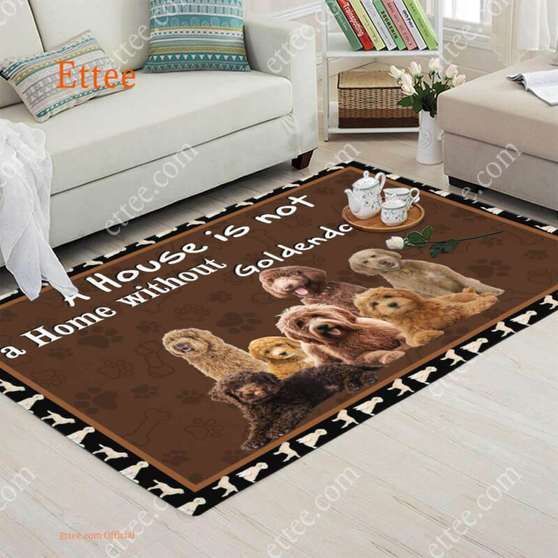 Goldendoodle Rug. A House Is Not A Home Without Goldendoodles Home Decor - Ettee - goldendoodle rug