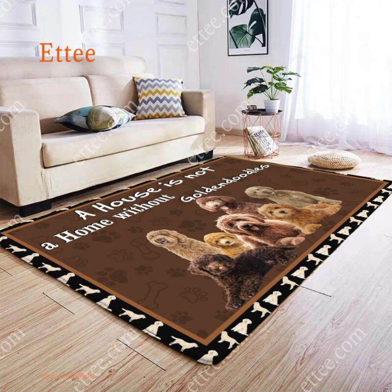 Goldendoodle Rug. A House Is Not A Home Without Goldendoodles Home Decor - Ettee - goldendoodle rug