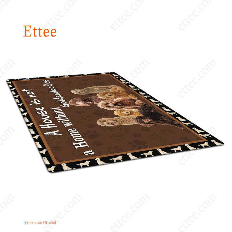 Goldendoodle Rug. A House Is Not A Home Without Goldendoodles Home Decor - Ettee - goldendoodle rug