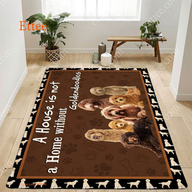 Goldendoodle Rug. A House Is Not A Home Without Goldendoodles Home Decor - Ettee - goldendoodle rug