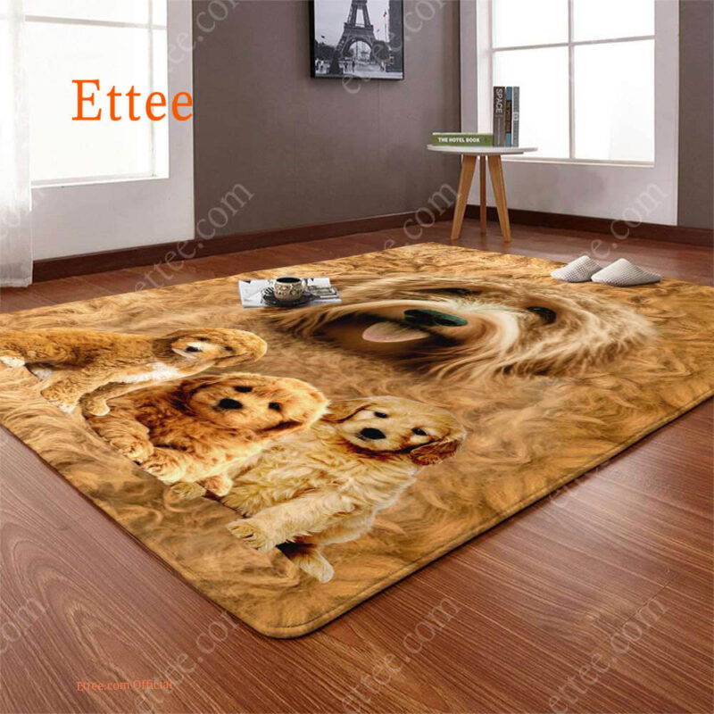 Goldendoodle Rug. Unique Decor Mat Carpet Gift For Dog Lovers - Ettee - carpet