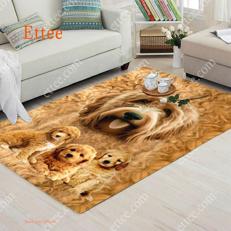 Goldendoodle Rug. Unique Decor Mat Carpet Gift For Dog Lovers - Ettee - carpet