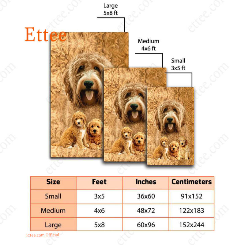 Goldendoodle Rug. Unique Decor Mat Carpet Gift For Dog Lovers - Ettee - carpet