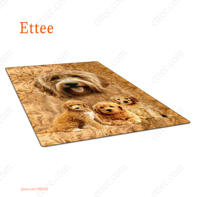 Goldendoodle Rug. Unique Decor Mat Carpet Gift For Dog Lovers - Ettee - carpet