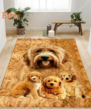 Goldendoodle Rug. Unique Decor Mat Carpet Gift For Dog Lovers - Ettee - carpet