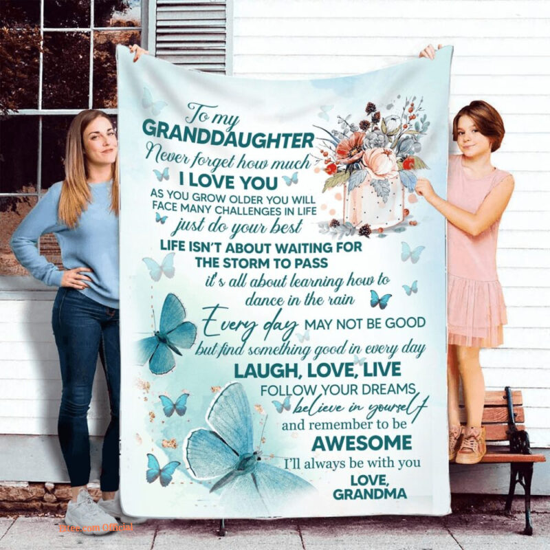 To My Granddaughter Quilt Blanket - Light - Super King - Ettee