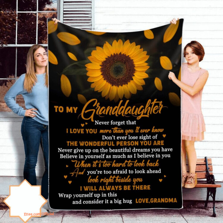 To Granddaughter Quilt Blanket. Foldable And Compact. Soft To Touch - Super King - Ettee