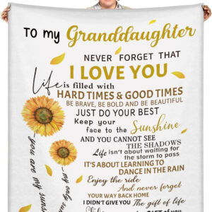 Granddaughter Quilt Blanket From Grandma. Lightweight And Smooth Comfort - Super King - Ettee