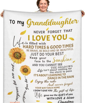 Granddaughter Quilt Blanket From Grandma. Lightweight And Smooth Comfort - Super King - Ettee