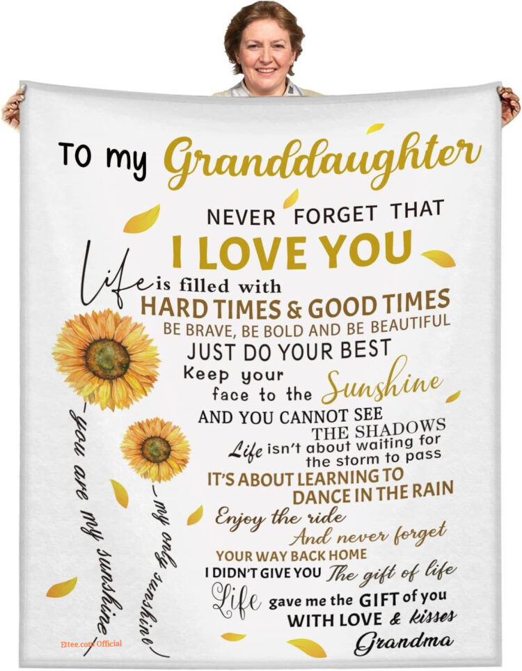 Granddaughter Quilt Blanket From Grandma. Lightweight And Smooth Comfort - Super King - Ettee