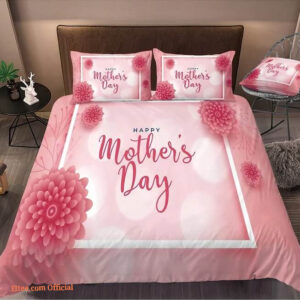 Happy Mother's Day Bedding Set Best Gift For Mom Bed Sheets Spread Comforter Bedding Set - King - Ettee