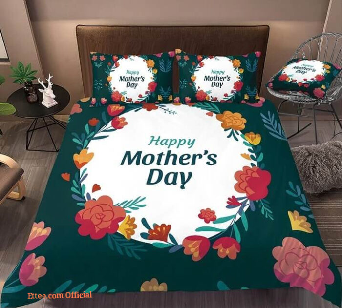 Happy Mother's Day Bedding Set Best Gift For Mom Bed Sheets Spread Comforter Bedding Sets - King - Ettee