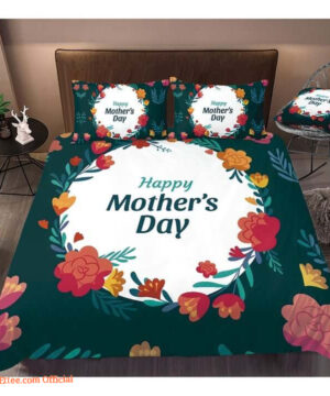 Happy Mother's Day Bedding Set Best Gift For Mom Bed Sheets Spread Comforter Duvet Cover Bedding Set - King - Ettee