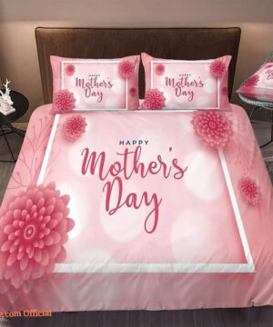 Happy Mother's Day Bedding Set Best Gift For Mom Bed Sheets Spread Comforter Duvet Cover Bedding Sets - King - Ettee