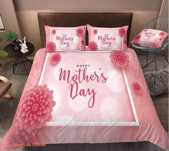 Happy Mother's Day Bedding Set Best Gift For Mom Bed Sheets Spread Comforter Duvet Cover Bedding Sets - King - Ettee
