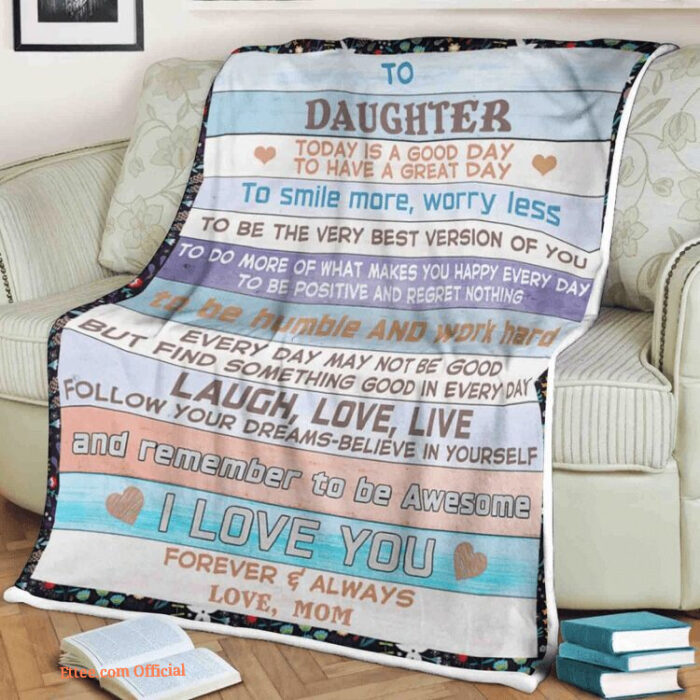 3D - Heart Quilt Blanket To My Daughter - Super King - Ettee