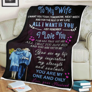 Valentine's Day Heart To My Wife Quilt Blanket. Foldable And Compact - Super King - Ettee