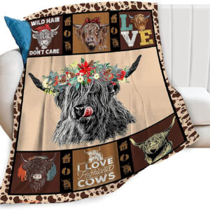 Highland Cow Throw Quilt Blanket. Light And Durable. Soft To Touch - Super King - Ettee