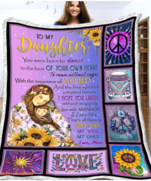 Hippie Blanket To My Daughter You Were Born To Dance Fleece Blanket Gift For Daughter - Super King - Ettee