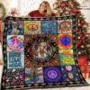 Hippie Girl Peace Love Symbol Music Quilt Blanket. Lightweight And Smooth Comfort - Super King - Ettee
