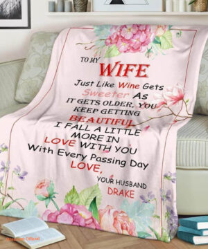 To My Wife From Husband Valentine Quily Blankets. Foldable And Compact - Super King - Ettee