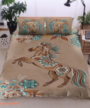 Horse Cotton Bed Sheets Spread Comforter Duvet Cover Bedding Sets - King - Ettee