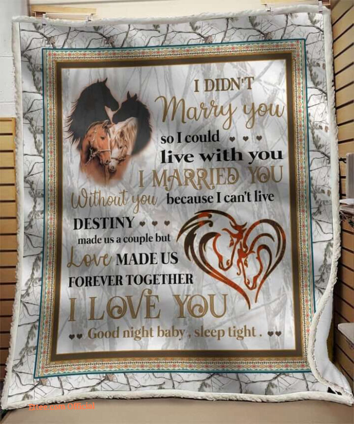 Horse Husband And Wife Love Made Us Forever Together Quilt Blanket Great - Super King - Ettee